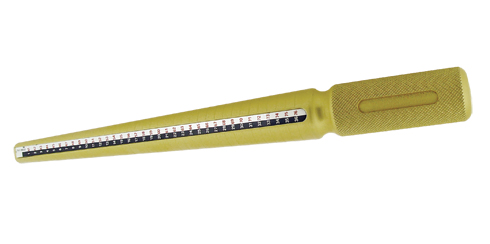 Adrasta aferida ISO 8653 em metal para medir anéis - 1 a 36