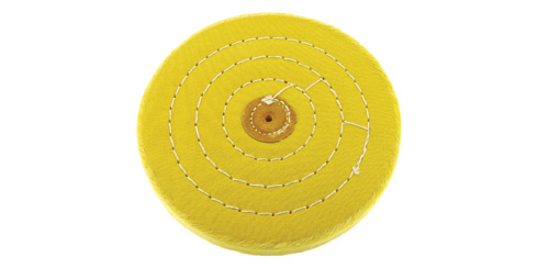 Escova circular em algodão amarelo cosido - 150 x 15 mm F: 4 mm