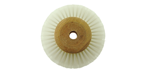 Escova circular em V 4 filas cerda branca - 90 x 7 mm F: 10 mm