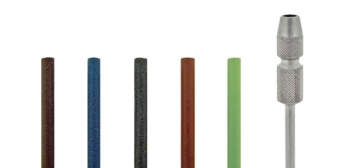 Sortido de cilindros para polir com mandril - 2,5 x 20 mm - 50 peças