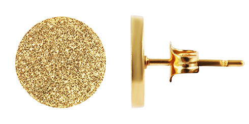 Brincos em aço martelado dourado Akzent