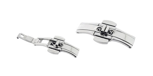 Fecho borboleta aço para braceletes aço - 5 x 9 x 35 mm