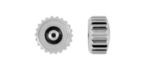 Coroa quartz etanche sem canhão inox cromo - 0.70 x 3.75 x 1.60 mm