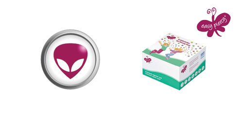 Brincos botão - alien Easy Piercy