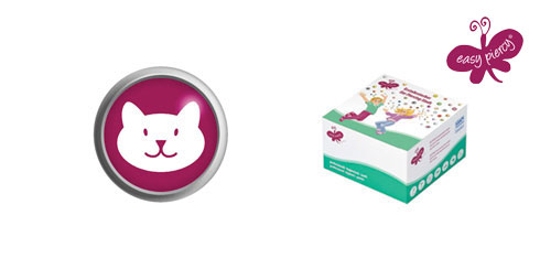 Brincos botão - gato Easy Piercy