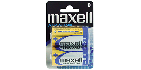 Pilha Maxell D-LR20 - 1.55V Alcalina - Blister de 2
