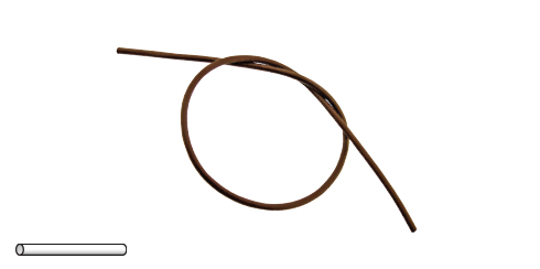 Cordão de cabedal castanho - 1,5mm x 1m