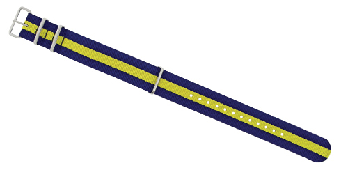 Bracelete nato azul e amarelo Reacel