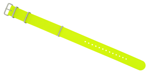 Bracelete nato amarelo fluorescente - 20 mm Reacel