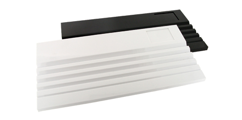 Tabuleiro branco para medir colares e sortir contas - 200 x 100 mm