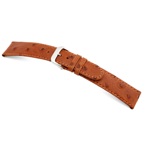 Bracelete Calfe - Avestruz - Castanho claro Rios