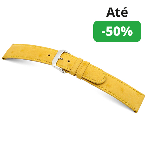 Bracelete Calfe - Avestruz – Amarelo Rios