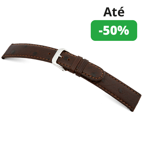 Bracelete Calfe - Avestruz – Castanho Rios