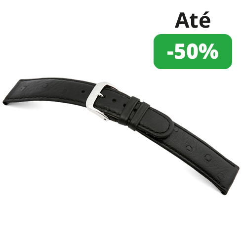 Bracelete Calfe - Avestruz – Preto Rios