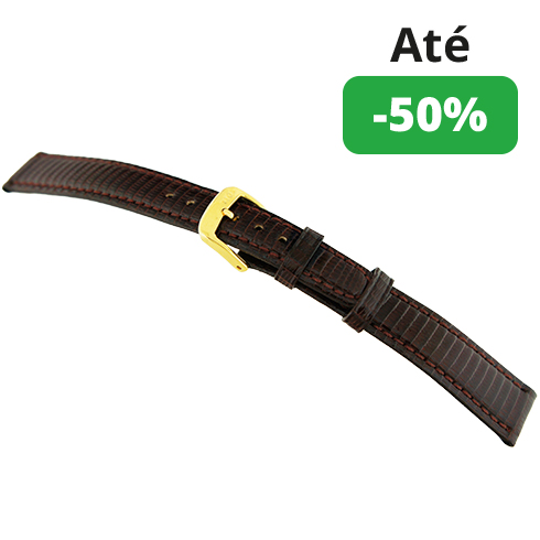 Bracelete Lagarto Genuíno - Mogno Rios