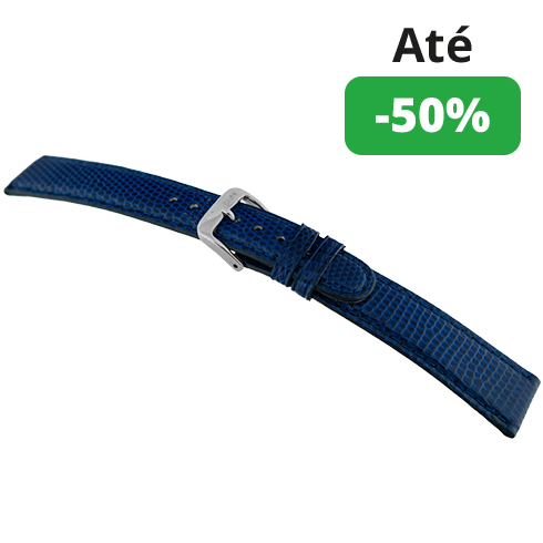 Bracelete Lagarto Genuíno - Azul royal Rios