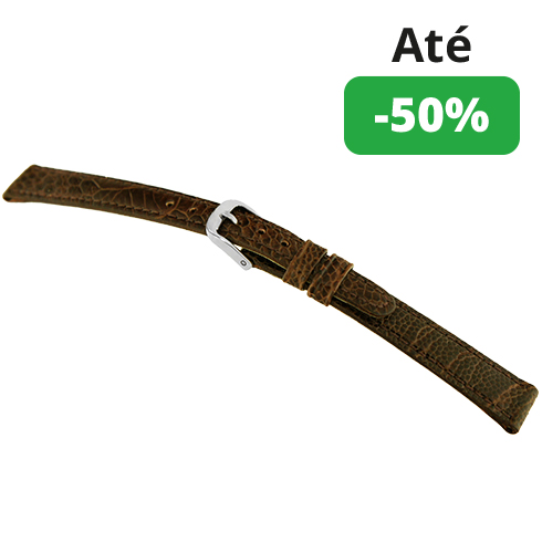 Bracelete Avestruz Genuína - Castanho Rios