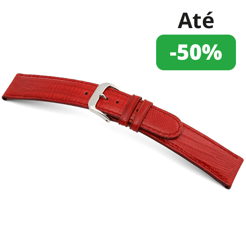 Bracelete Lagarto Teju Genuíno - Vermelho Rios