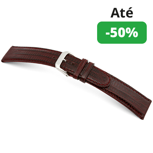 Bracelete Lagarto Teju Genuíno - Bordeaux Rios