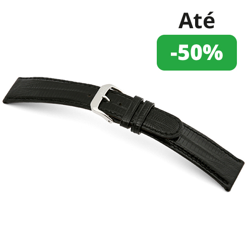 Bracelete Lagarto Teju Genuíno - Preto Rios