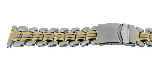 Bracelete - 22 mm - fecho de segurança Bicolor Reacel