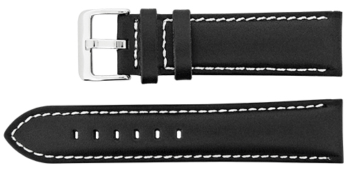 Bracelete Calfe - Preto - costura a branco Reacel