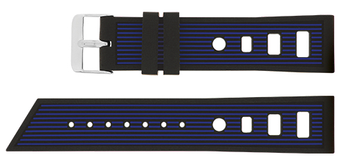 Bracelete - Preto e azul - 22 mm Reacel