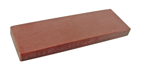 Pedra vermelha para polir joalharia - 130 x 37 x 10 mm