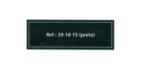 Placa autocolante em alumínio anodizado - 60 x 20 mm