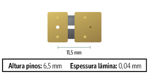 Suspensão de pêndula com pino - 6,5 mm - 0,04 mm