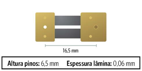 Suspensão de pêndula com pino - 6,8 mm - 0,06 mm