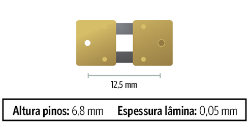 Suspensão de pêndula com pino - 6,8 mm - 0,05 mm