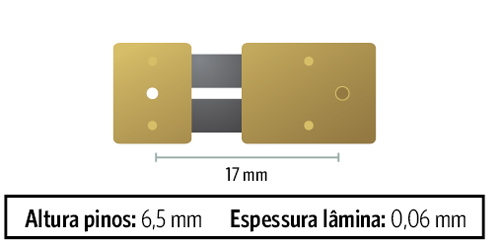 Suspensão de pêndula com pino - 6,5 mm - 0,06 mm