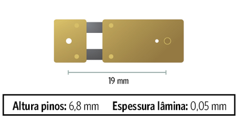 Suspensão de pêndula com pino - 6,8 mm - 0,05 mm