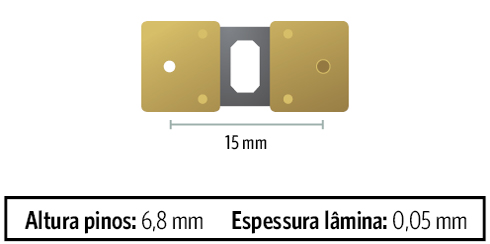 Suspensão de pêndula com pino - 6,8 mm - 0,05 mm