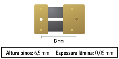 Suspensão de pêndula com pino - 6,5 mm - 0,05 mm