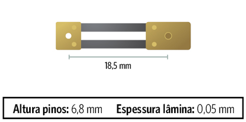 Suspensão de pêndula com pino - 6,8 mm - 0,05 mm