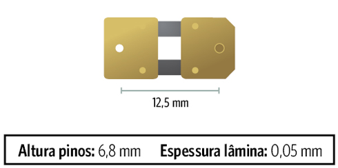 Suspensão de pêndula com pino - 6,8 mm - 0,05 mm