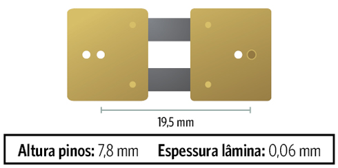 Suspensão de pêndula com pino - 7,8 mm - 0,06 mm