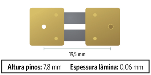Suspensão de pêndula com pino - 7,8 mm - 0,06 mm