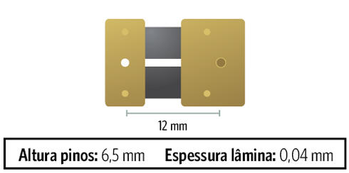 Suspensão de pêndula com pino - 6,5 mm - 0,04 mm