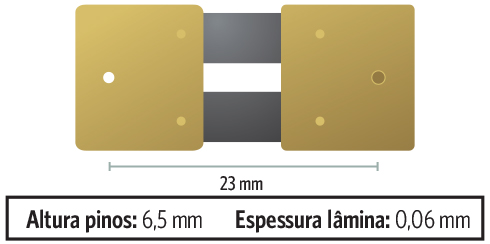 Suspensão de pêndula com pino - 6,5 mm - 0,06 mm