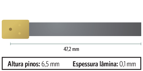 Suspensão de pêndula com pino - 6,5 mm - 0,1 mm