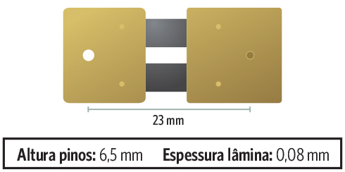 Suspensão de pêndula com pino - 6,5 mm - 0,08 mm