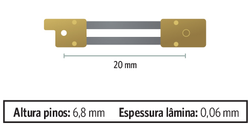 Suspensão de pêndula com pino - 6,8 mm - 0,06 mm