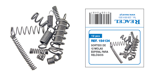 Sortido de molas espiral - 12 peças