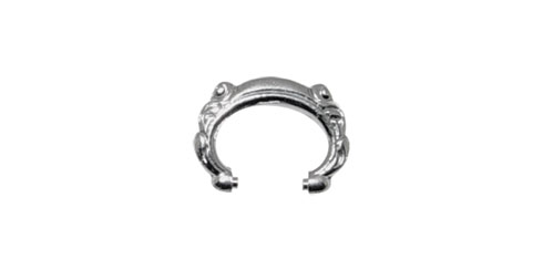 Argola lepine fantasia cromo - 12 / 5 mm