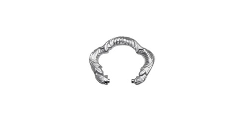 Argola lepine fantasia cromo - 13 / 3 mm