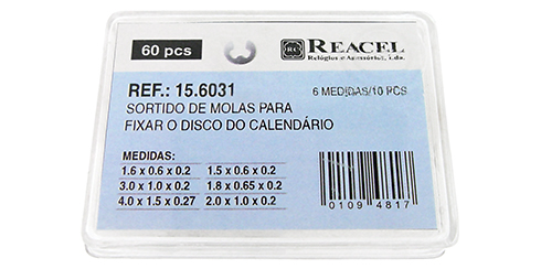 Sortido de molas para fixar disco de calendário - 60 peças
