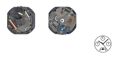 Movimento Seiko VX3F - Fase lunar-solar - Dia